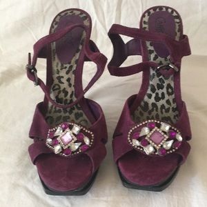 CARLOS by Carlos Santana Purple Leather Heels 8.5M